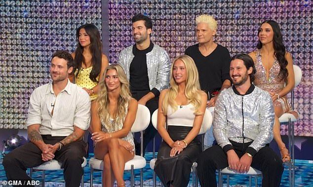 The season 34 cast of Dancing with the Stars was revealed on September 3 on Good Morning America (pictured are contestants Jen Affleck, Corey Feldman, Dylan Efron and Alix Earle)