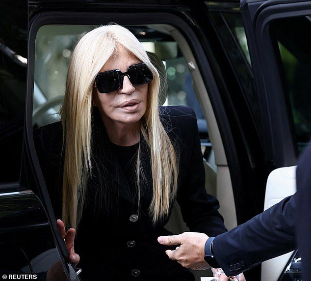 She looked downcast today after her initial tribute to Armani on Thursday