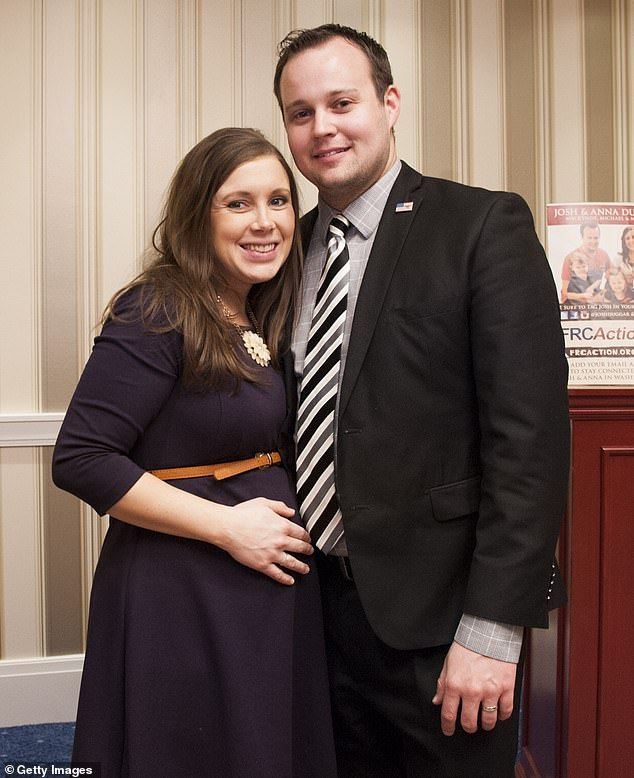 19 Kids and Counting alum Anna Duggar is reportedly charging a lot to people adopting the English Cream Golden Retrievers puppies she breeds for her business, Golden Grove Pups (pictured in 2015 with husband Josh Duggar)