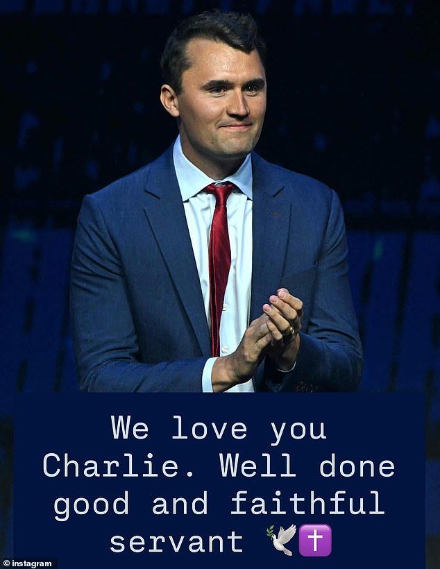 The Full House alum wrote, 'We love you Charlie. Well done good and faithful servant'