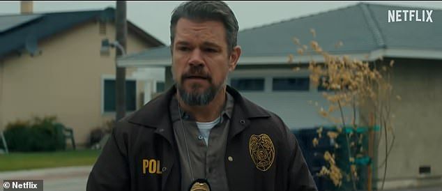 Matt stars as the cop caught in the middle of the unfolding chaos after the money is discovered at the property after a tip off from an insider