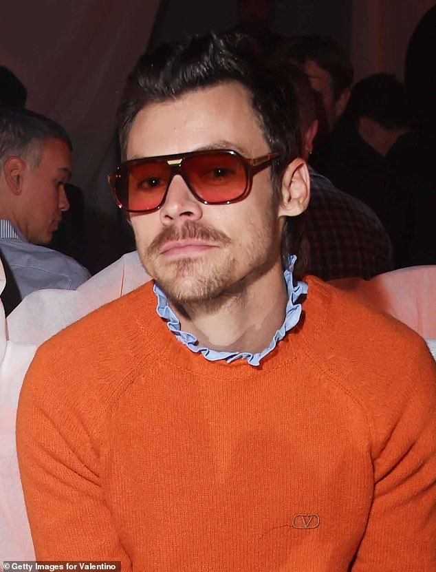 Harry is pictured in September 2024 attending the Valentino Pavillon des Folies show during Paris Fashion Week