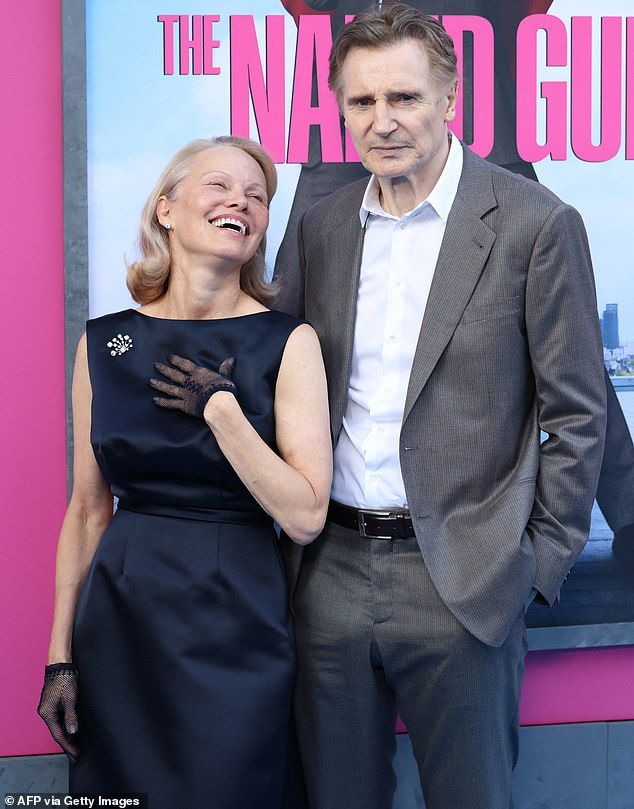 It comes amid the actor's own blossoming romance with The Naked Gun co-star Pamela Anderson