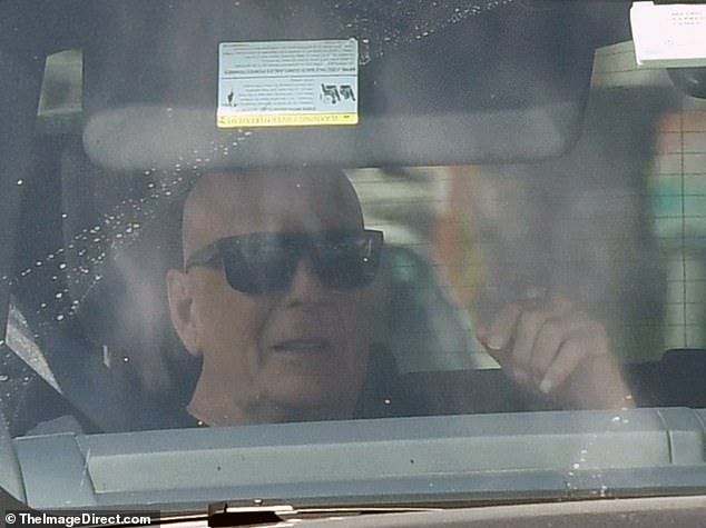 Bruce Willis was pictured enjoying a ride through Los Angeles on Thursday