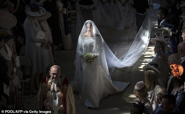 Judi described Meghans solo walk half the way up the aisle as 'an act of total confidence'