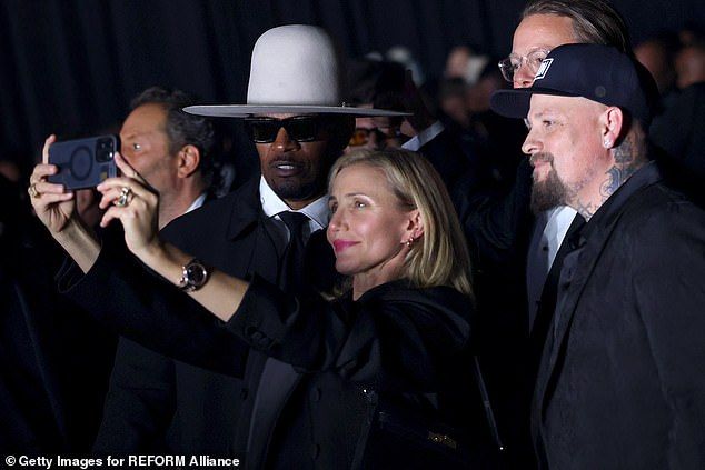 During the event, Cameron also snapped a selfie with her longtime friend Jamie Foxx, after ending her acting retirement to star alongside him in a new film earlier this year