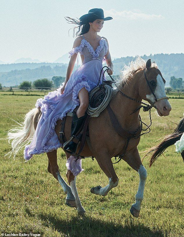 Amber DeLauer revealed seeing Kendall Jenner (pictured above) ride her former horse in Vogue was an emotional, life-changing moment for her