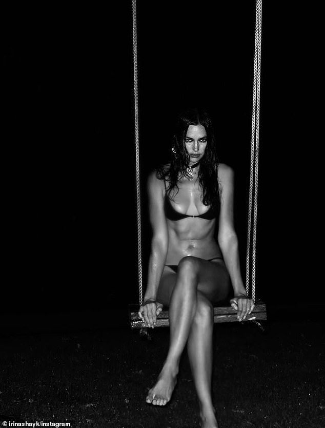 The supermodel, who is reportedly dating Tom Brady after romances with Cristiano Ronaldo , Leonardo DiCaprio and Bradley Cooper, shared a series of thirst traps while in a black two piece swimsuit
