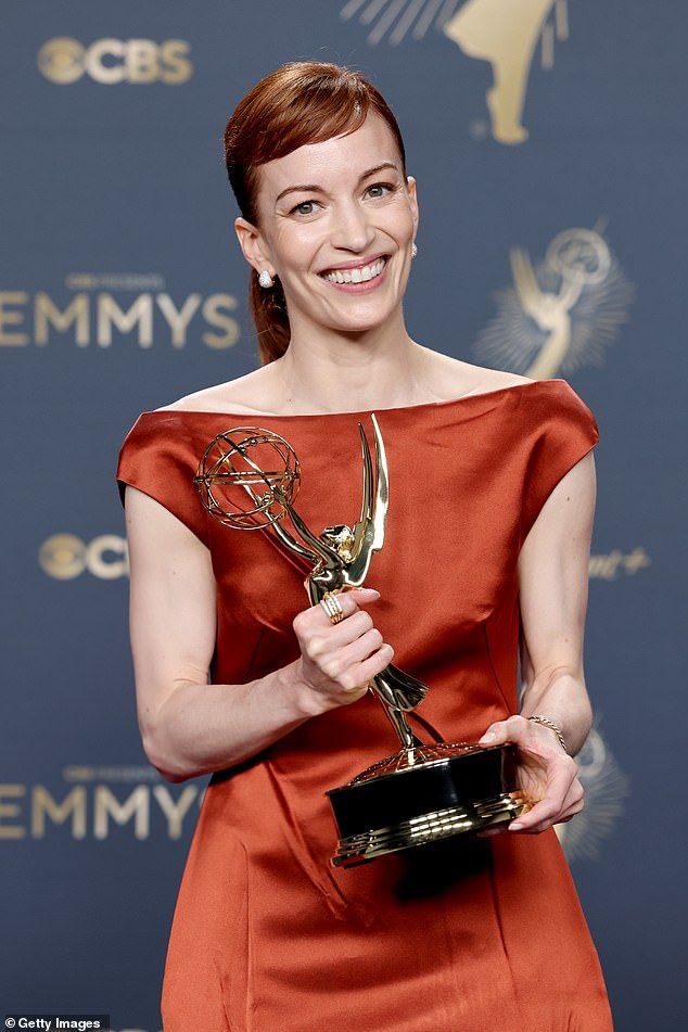 However, she was beaten to the prize by Britt Lower, who won for her role as Helly R in psychological sci-fi megahit, Severance (seen)