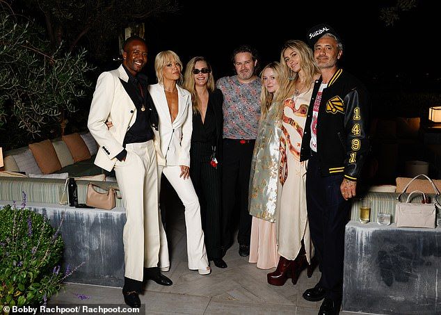 Rita Ora, Paris Jackson, Dakota Fanning and Cara Delevingne Taika Waititi Michael Braun and Vas Morgan (L-R) posed for a photo