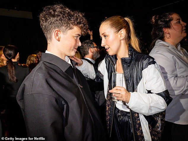 Owen was also seen chatting to his co-star and Best Supporting Actress in a Limited or Anthology Series or Movie winner Erin Doherty, who has changed out of her dazzling black gown in favour of a funky Louis Vuitton shellsuit