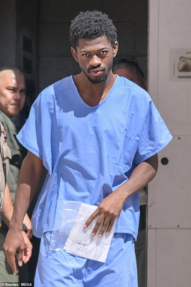 Lil Nas X has entered an inpatient treatment program after being arrested and put in jail following a nude public meltdown last month (he is seen being released from jail in Los Angeles on August 25)