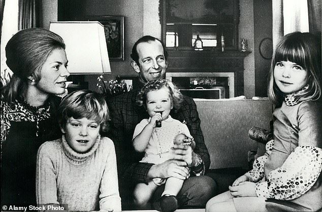Katharine, the Duchess of Kent, with her husband Prince Edward, the Duke of Kent, and their children from left to right: George Windsor, the Earl of St Andrews, Lord Nicholas Windsor and Lady Helen Taylor