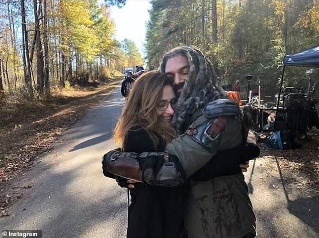 Actor Khary Payton (right), who played King Ezekiel on The Walking Dead, shared a heartfelt tribute to Lacy (left)