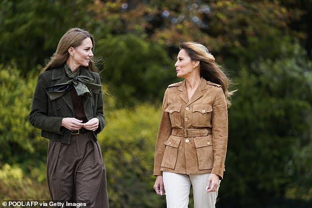 The Princess of Wales and First Lady Melania Trump visit Frogmore Gardens in Windsor today