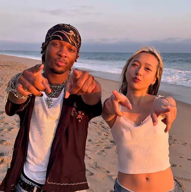 The Houston-raised performer also created an anthem for the online video game Fortnite (pictured with Australian singer Hannah Bahng_
