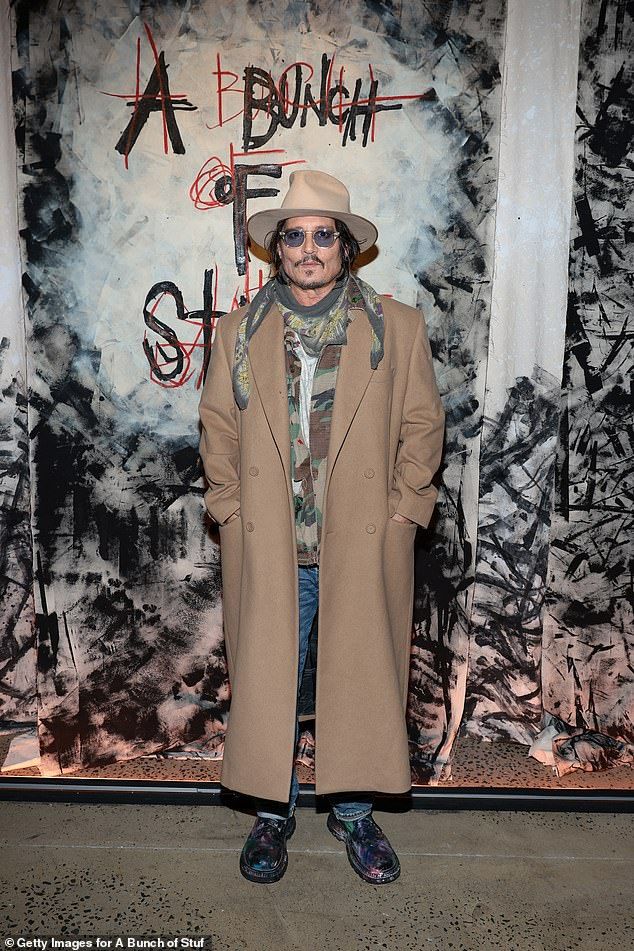 Johnny Depp's new rescue dog has reportedly mauled two sheep to death after breaking free during a countryside walk near the Hollywood star's rental mansion in East Sussex (Johnny pictured in 2024)