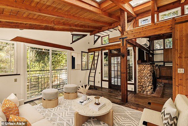 The property, listed for $1.4 million, has been upgraded since Harding lived in it.Newer additions include solar power, skylights, and a large, renovated deck that looks out into the canyon