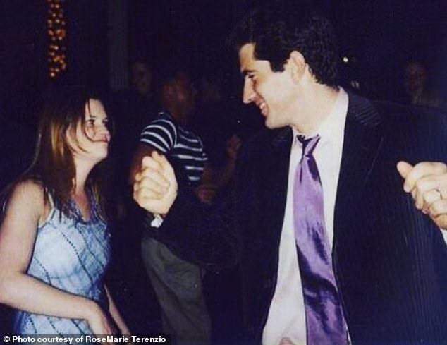 Terenzio dances with her onetime boss, John F Kennedy Jr