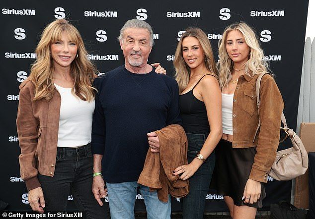 The actor was pictured with wifeJennifer Flavin and daughters Sophia Rose Stallone and Scarlet Stallonen at an August 28 SiriusXM event inin Amagansett, New York