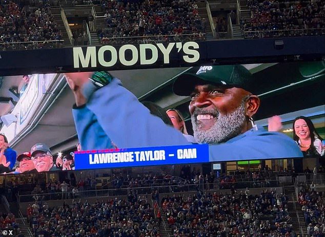 Instead they went on to show Lawrence Taylor, the Giants' Hall of Fame linebacker