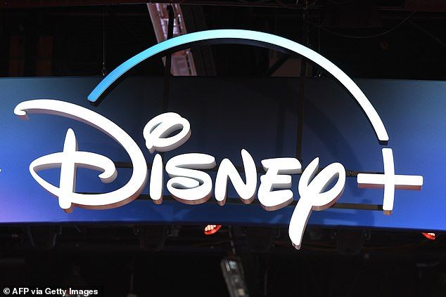 A Disney+ streaming service sign was pictured at the D23 Expo in Anaheim in 2019