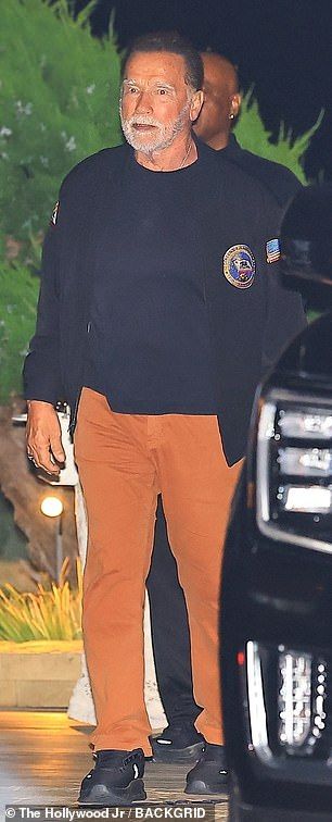 Arnold Schwarzenegger and his ex-wife Maria Shriver awkwardly reunited for a family dinner at Nobu Malibu on Monday night