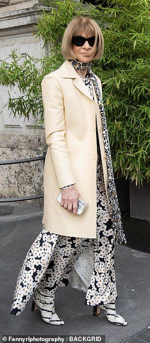 Elsewhere in Milan, Anna Wintour attended the Jil Sander show