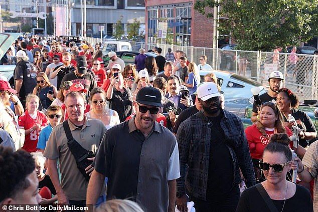 Kelce, pictured at last year's Car Jam, holds the annual exhibition to raise money for children