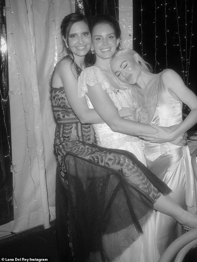 The performer included a variety of pictures as she posed with other guests who were in attendance at the nuptials