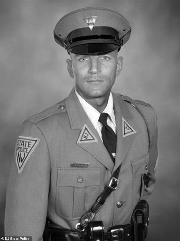 Trooper Werner Foerster, 34, was killed in the gunfire exchange, leaving behind his wife and three-year-old son