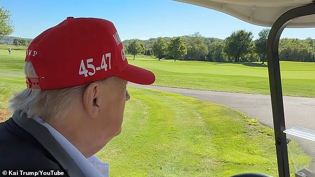 Kai captured Trump looking out onto hisTrump National Golf Club Washington DC