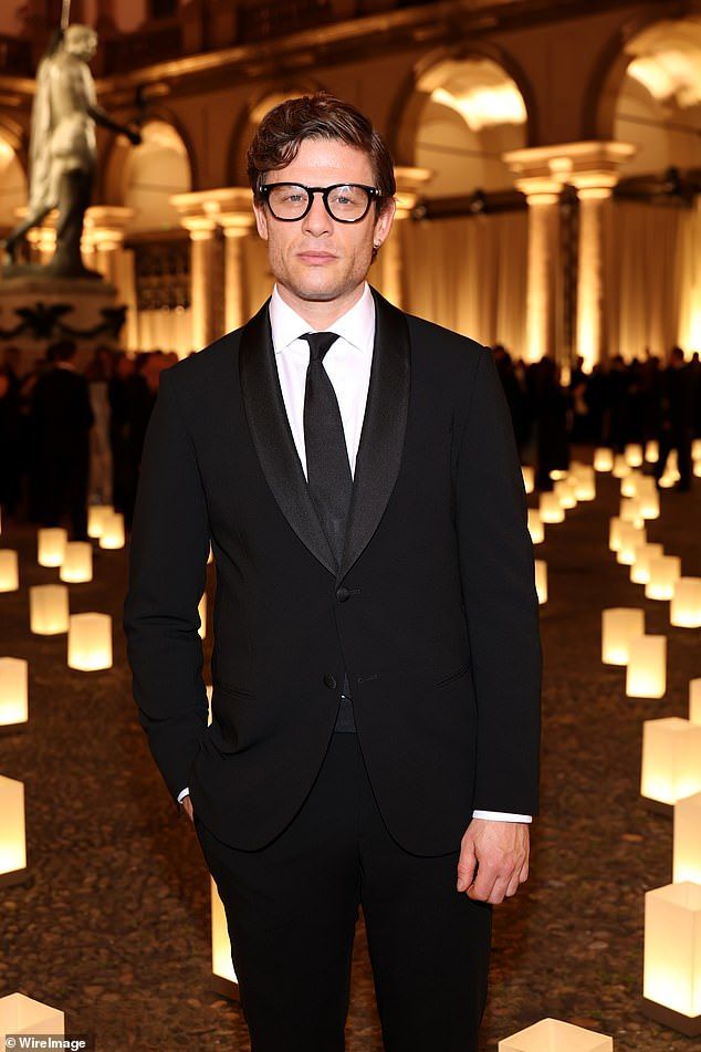 JamesNorton opted for a classic black tuxedo and tie for the show