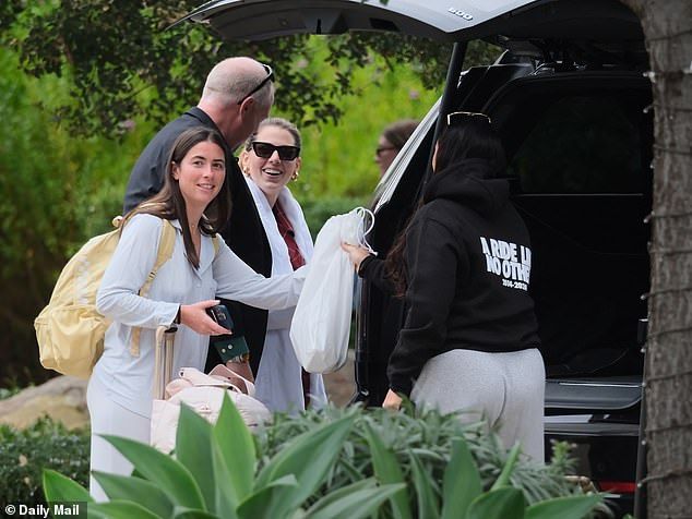 Wedding guests were seen packing up their vehicles following the swanky event