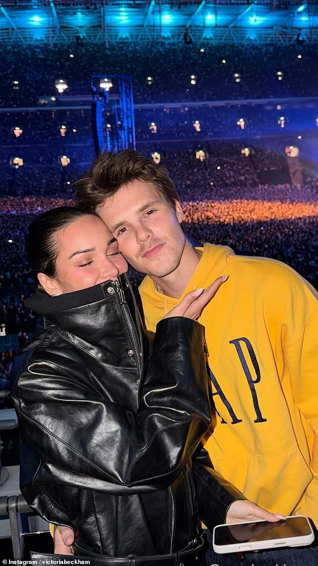 Jackie has been in the studio helping Cruz and Victoria Beckham shared a picture of the couple over the weekend at the Oasis Reunion gig in Wembley