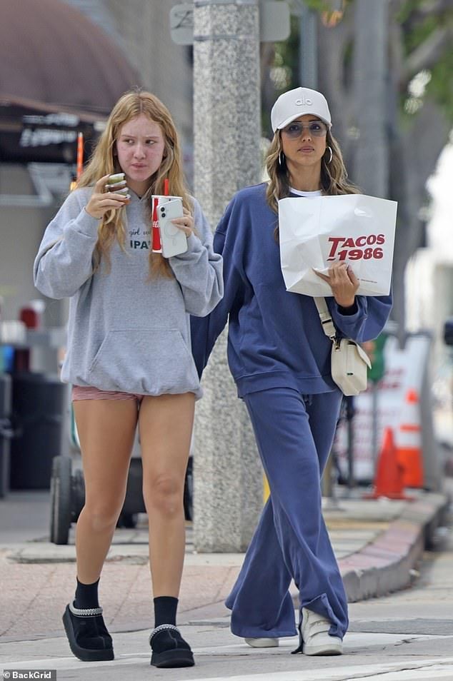 With their relaxed outfits, glowing skin and big smiles, the pair looked more like sisters enjoying a day out than mother and daughter