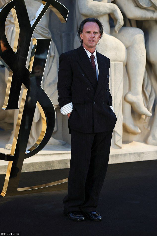 The White Lotus starWalton Goggins cut a dapper figure in a sharp black suit as he arrived for annual show