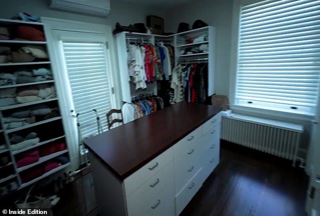 There was also a walk-in closet with a chest of drawers