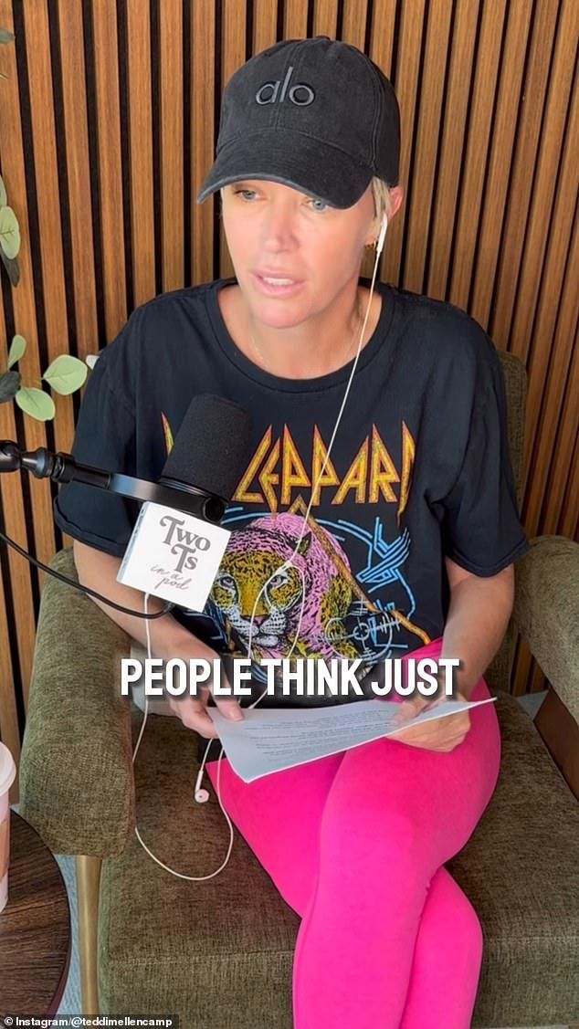 She made the incredible update on her podcast, Two Ts in a Pod