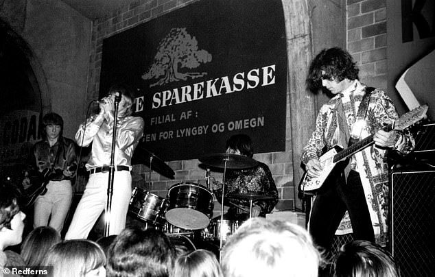 The Yardbirds were founded in 1963 with Anthony Topham, Keith Relf, Jim McCarty and Paul Samwell-Smith (pictured in 1967 at Holterhallen in Holte near Copenhagen in Denmark)