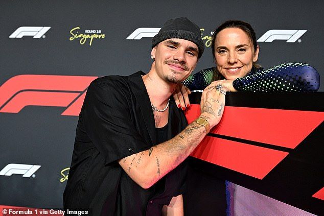 Romeo Beckham (pictured) and his ex Kim Turnbull were both spotted at Sunday's Singapore Grand Prix, days after he shared a snap of a new mystery girl