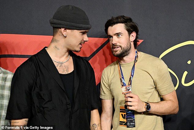 The son of David and Victoria Beckham posed for snaps with stars including Mel C and Jack Whitehall (pictured) at the racing event