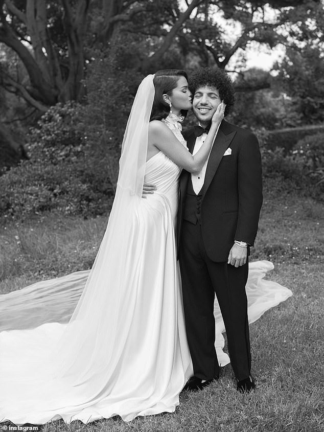 'Not just the most beautiful bride, just like the most beautiful thing I've ever seen,' said the 35-year-old singer who was promoting her latest album The Life Of A Showgirl