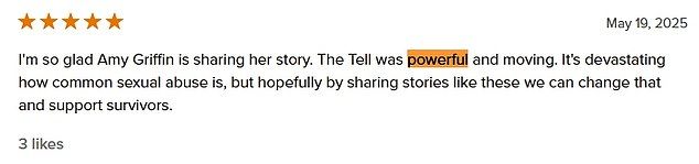 Some of the reviews of 'The Tell' on Good Reads, with some readers saying they were 'sceptical' of her memories