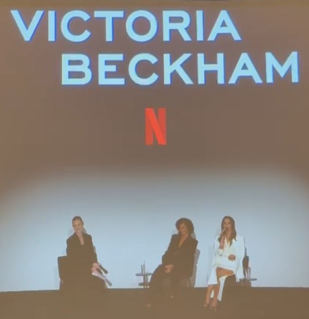 Victoria Beckham, 51, mentioned her estranged son Brooklyn in her heartfelt thank you speech at the premiere of her Netflix documentary at London's Curzon Mayfair cinema on Wednesday