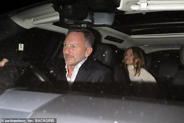 Christian and Geri drove from the premiere to the after party