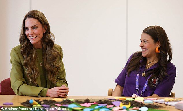 Kate sat among volunteers and discussed the best methods of promoting nurturing interactions among children and their parents