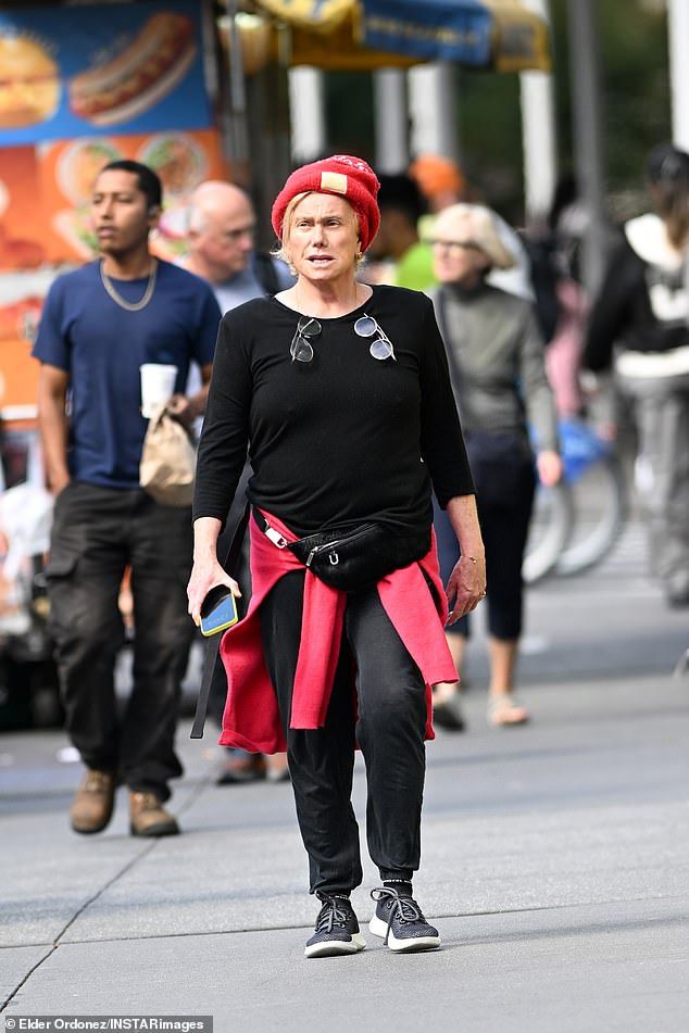 Hugh Jackman's ex wife Deborra-Lee Furness, 69, was spotted enjoying a rare public outing on Wednesday, as she stepped out in New York City