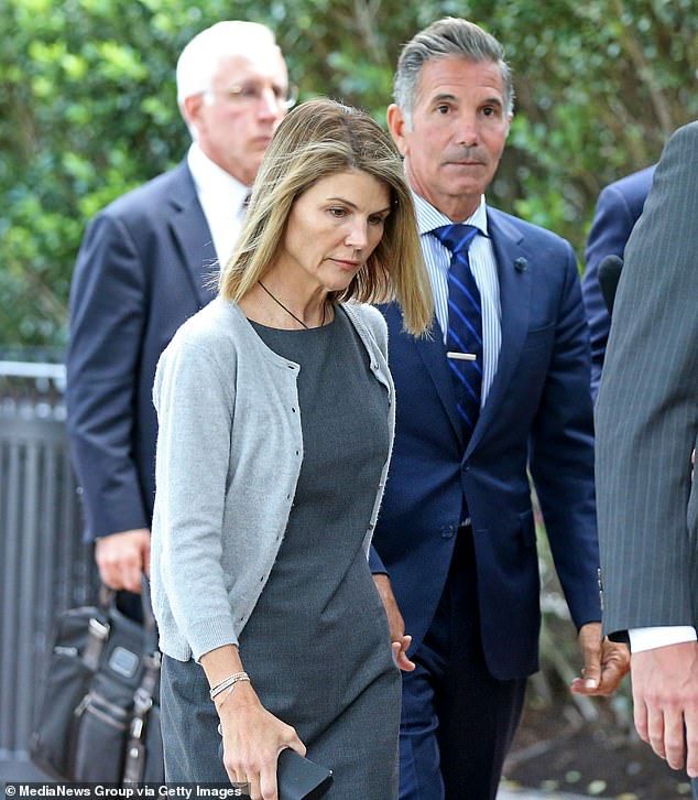 Lori and Mossimo were previously involved in a college admissions scandal which began back in 2019; seen at a courthouse in Boston in 2019