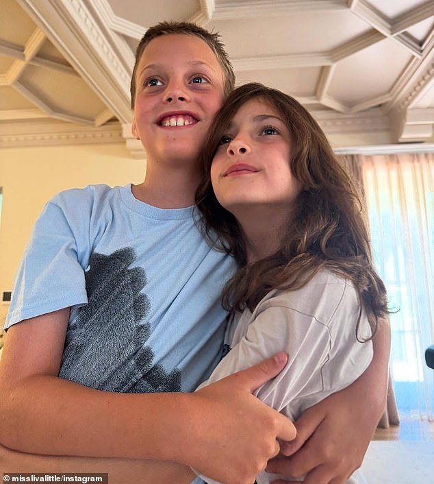 She also shares two younger children Sailor, 10, and Lulu, nine with ex David Gardner
